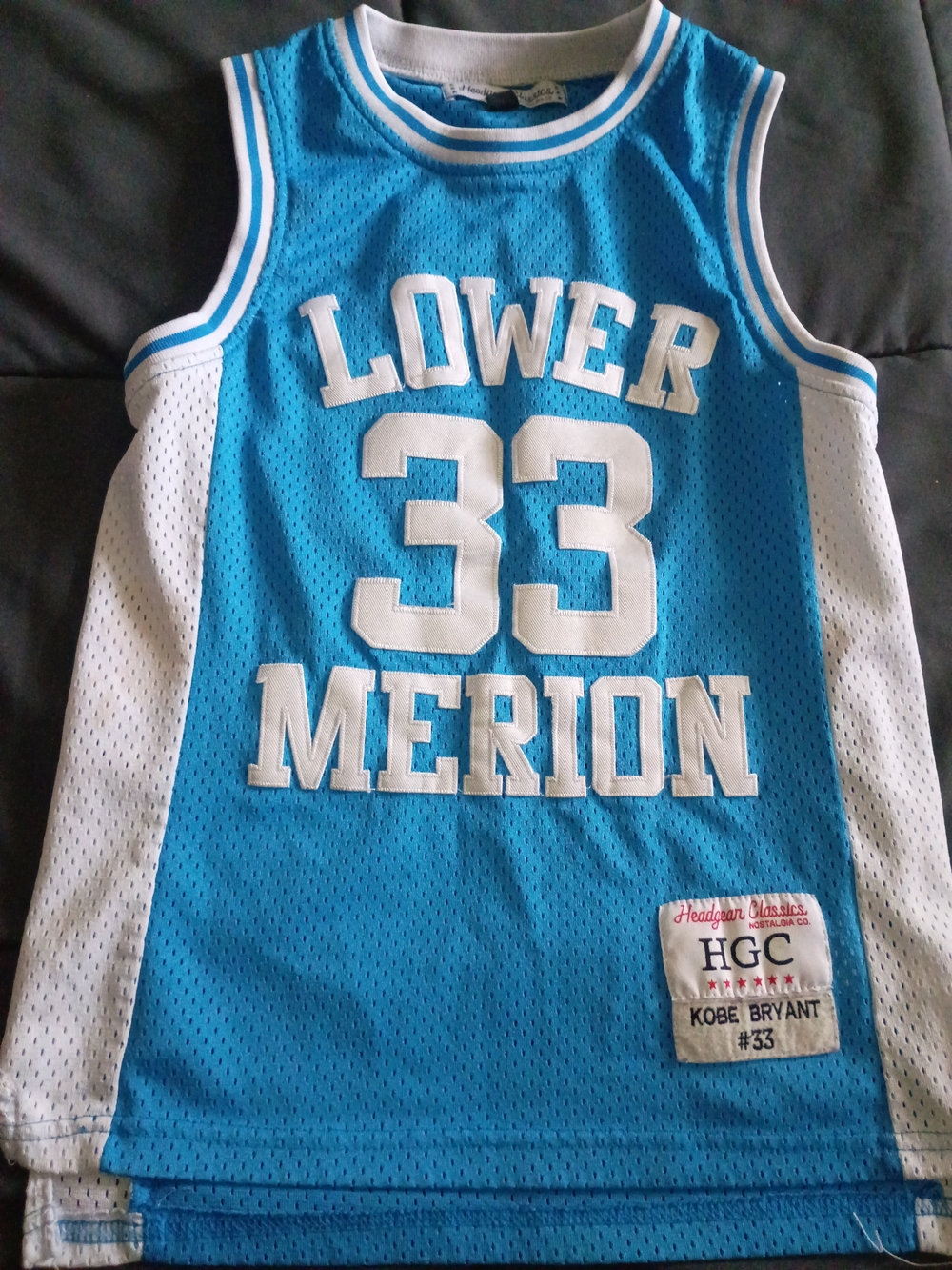 Nostalgia Light Blue & White Kobe Bryant #33 Mesh Jersey